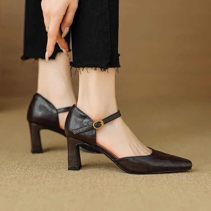 CLARETTE MARY LEATHER HEELS