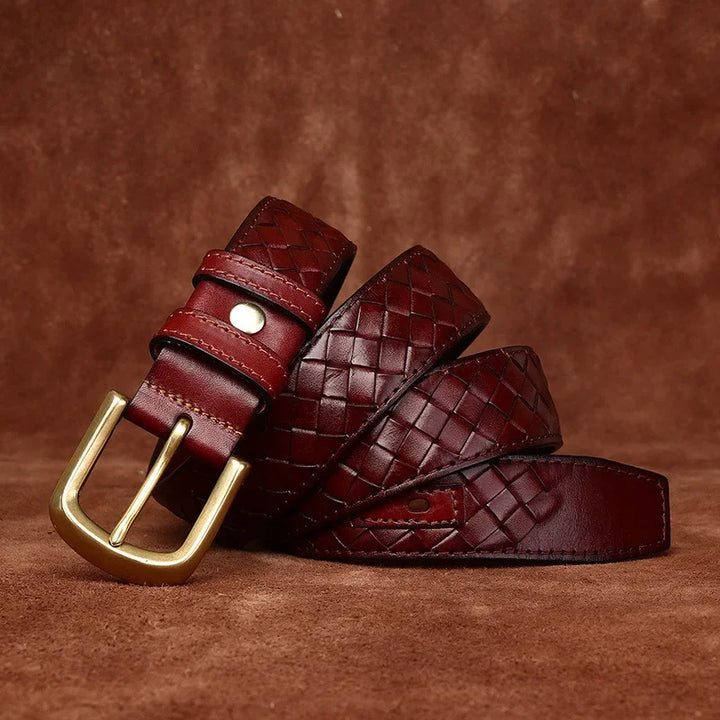 ASHMORE WOVEN LEATHER BELT