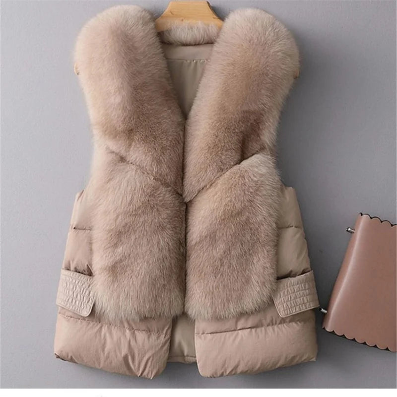 LUMIERE FUR TRIM VEST