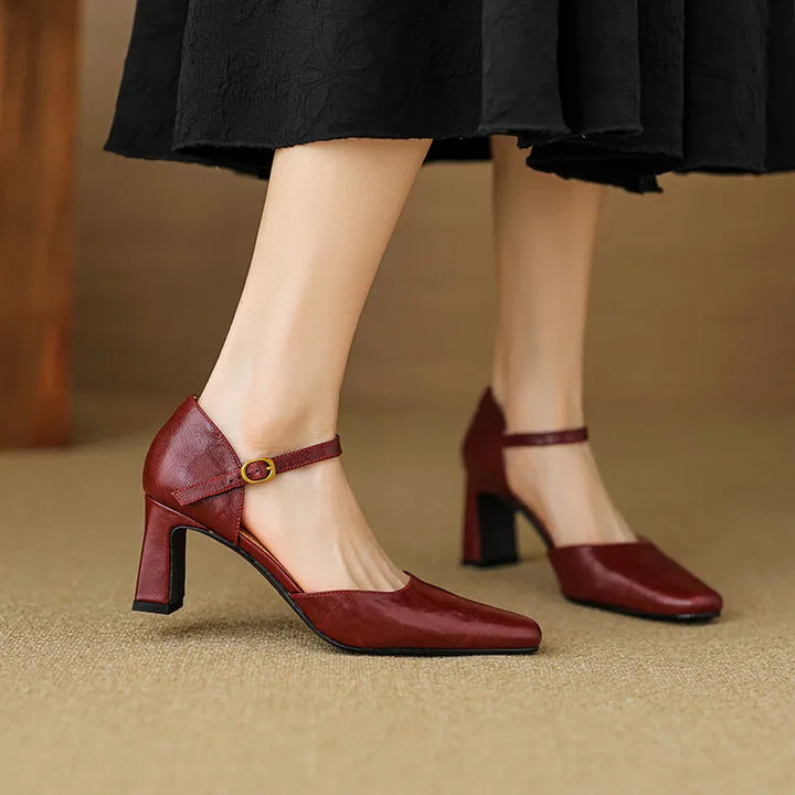 CLARETTE MARY LEATHER HEELS