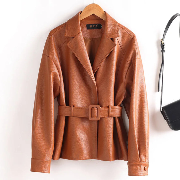 EVELYN SHEEPSKIN LEATHER JACKET