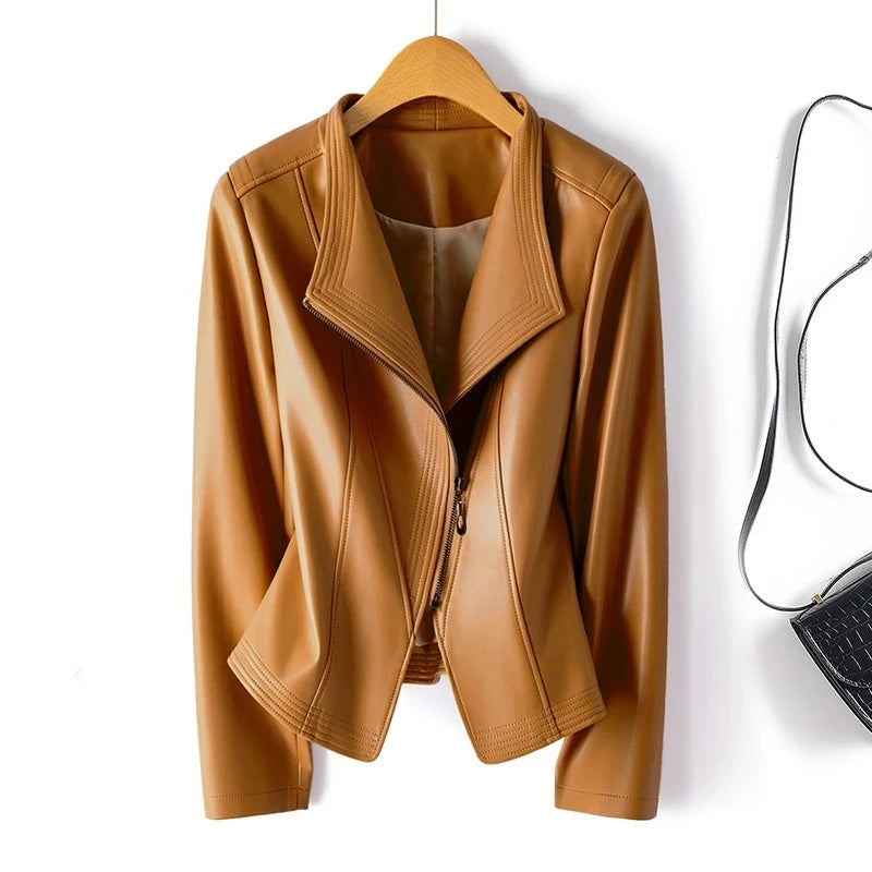 MERLOT LUXE LEATHER JACKET