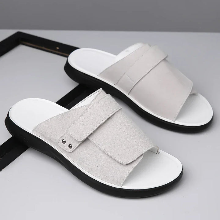 HOMESTEAD SUEDE SLIDES
