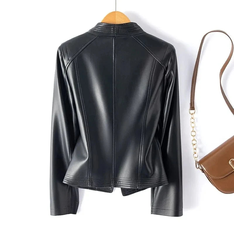MERLOT LUXE LEATHER JACKET