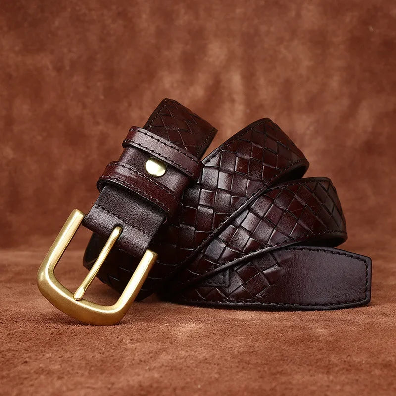 ASHMORE WOVEN LEATHER BELT