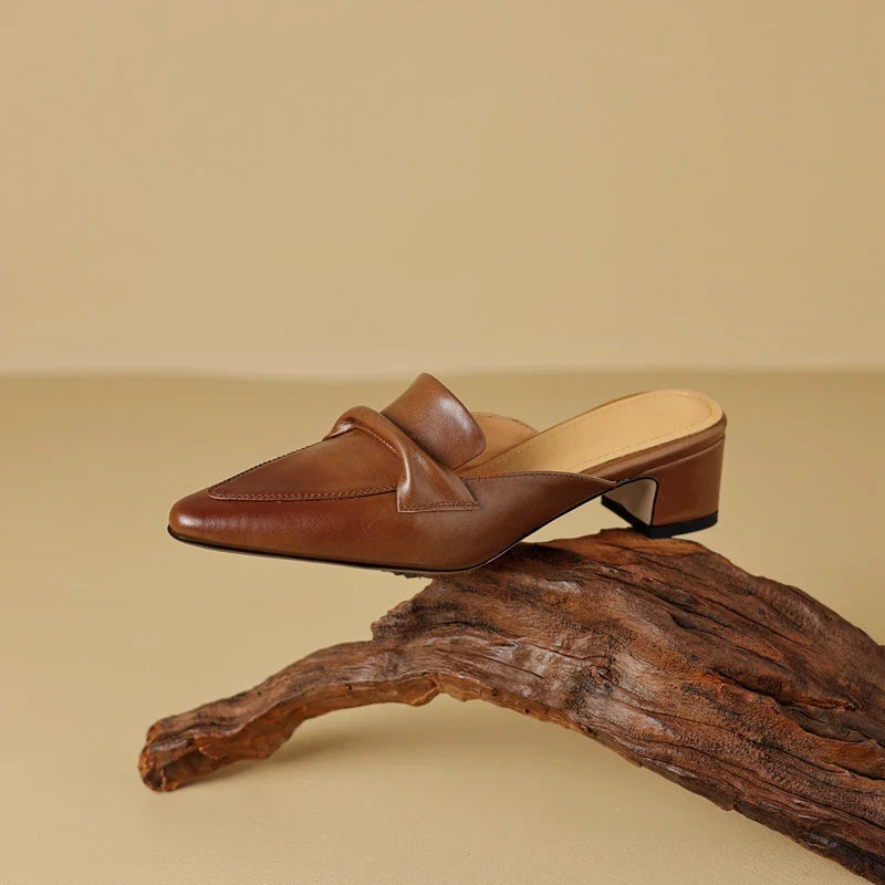 RIVIERA CLASSIC LEATHER MULES