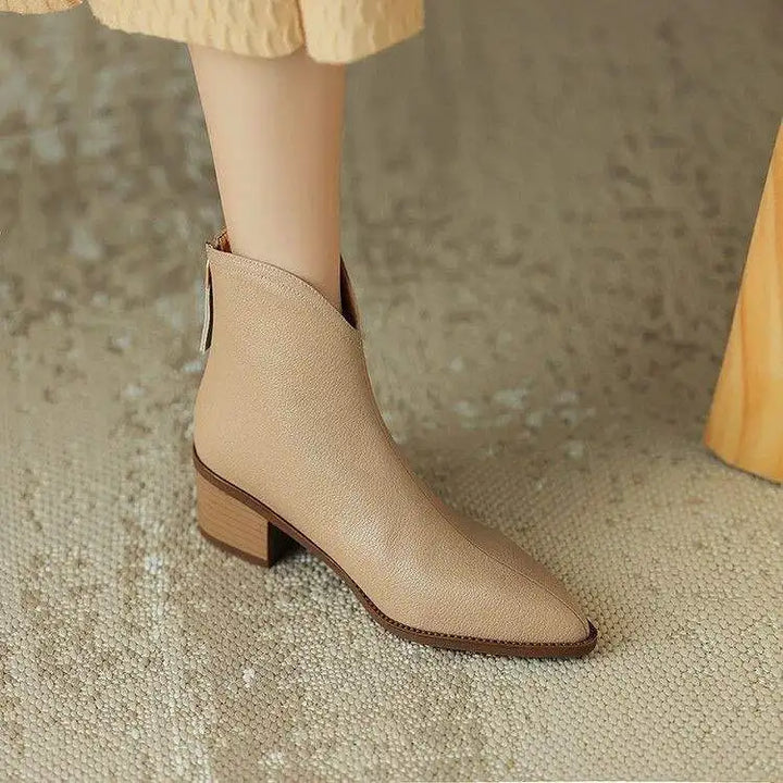 AMARA LEATHER ANKLE BOOTS
