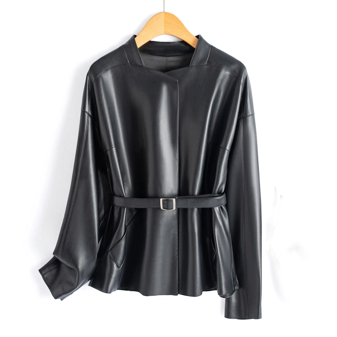 MILANO BELTED LEATHER JACKET