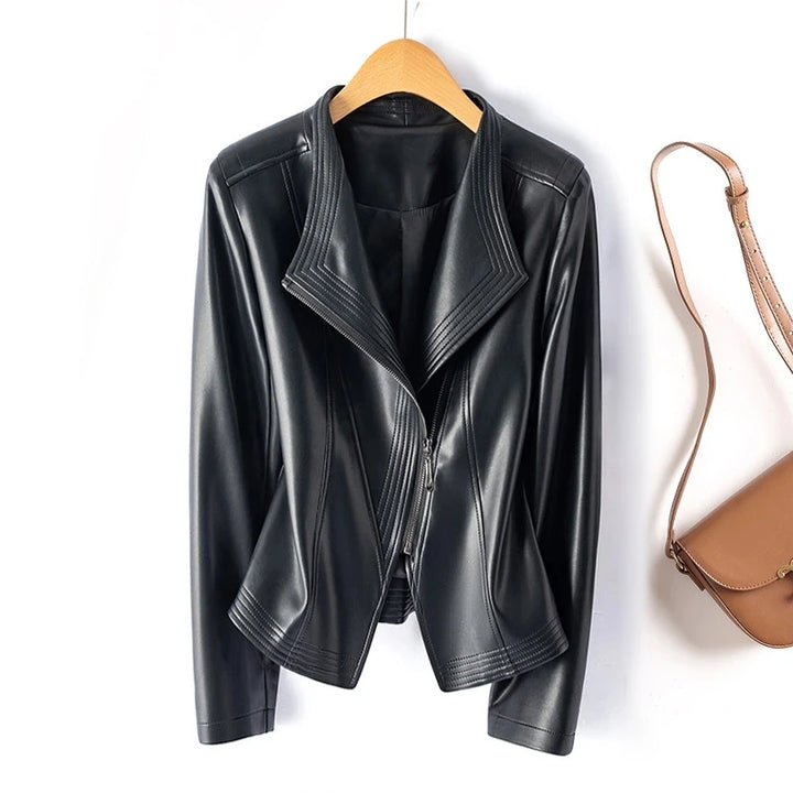 MERLOT LUXE LEATHER JACKET