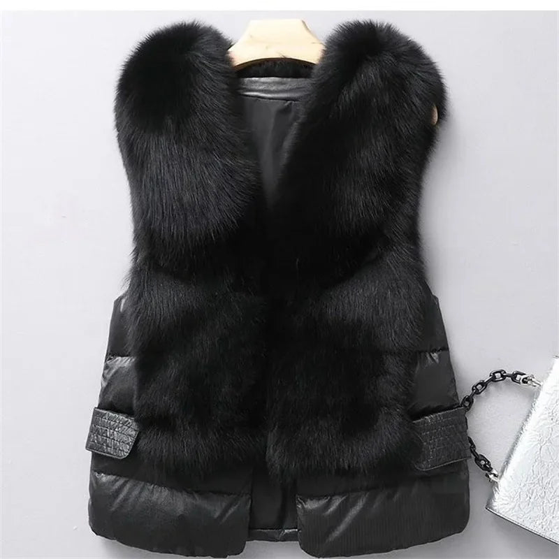 LUMIERE FUR TRIM VEST