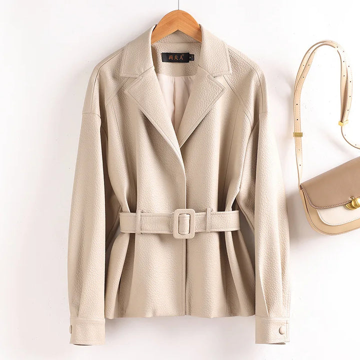 EVELYN SHEEPSKIN LEATHER JACKET