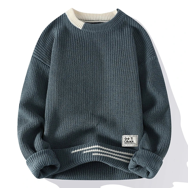 IVORY RIDGE KNIT SWEATER