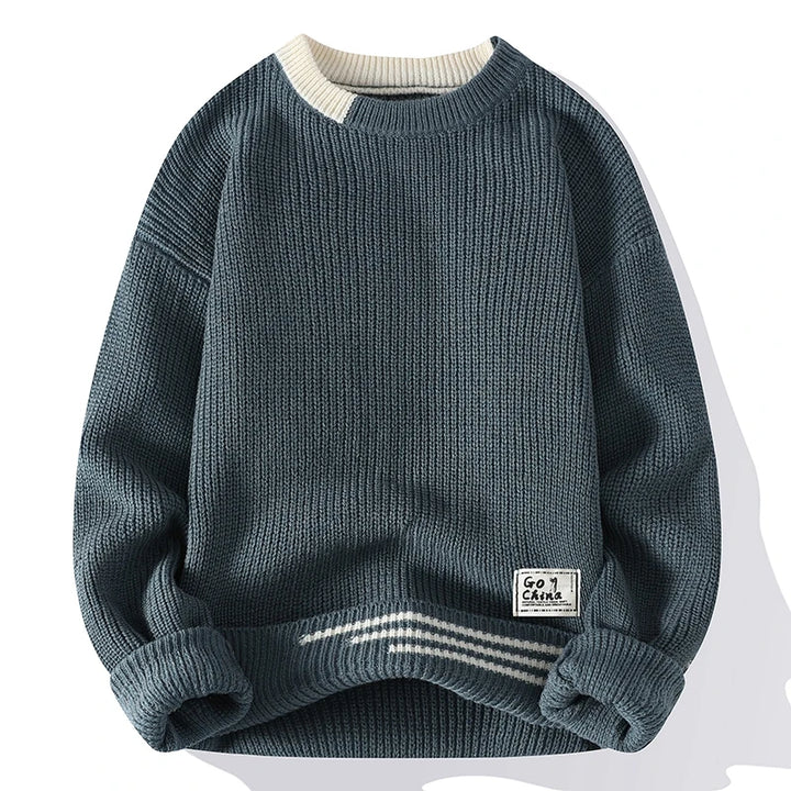 IVORY RIDGE KNIT SWEATER