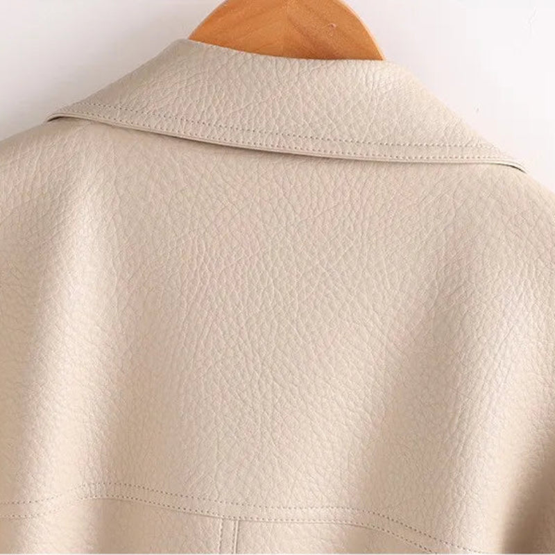 EVELYN SHEEPSKIN LEATHER JACKET