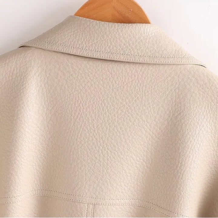 EVELYN SHEEPSKIN LEATHER JACKET