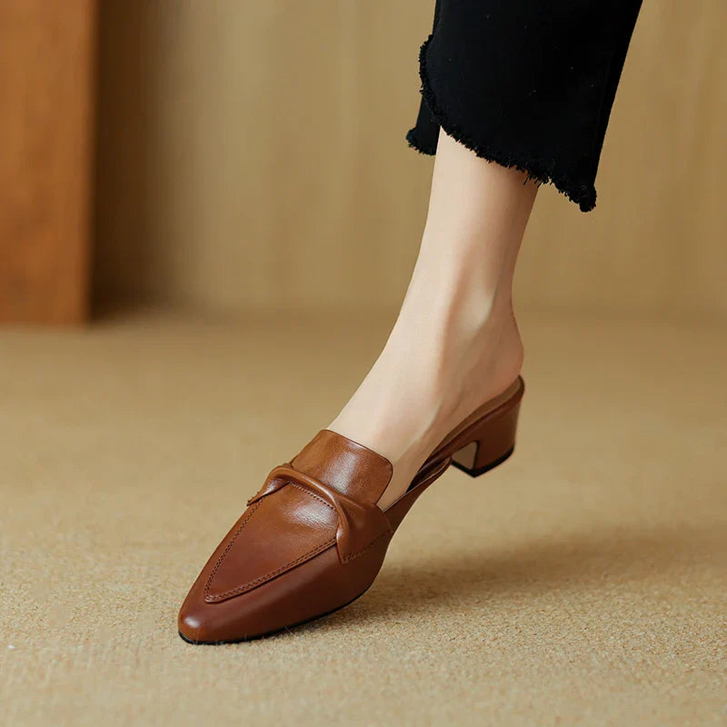 RIVIERA CLASSIC LEATHER MULES