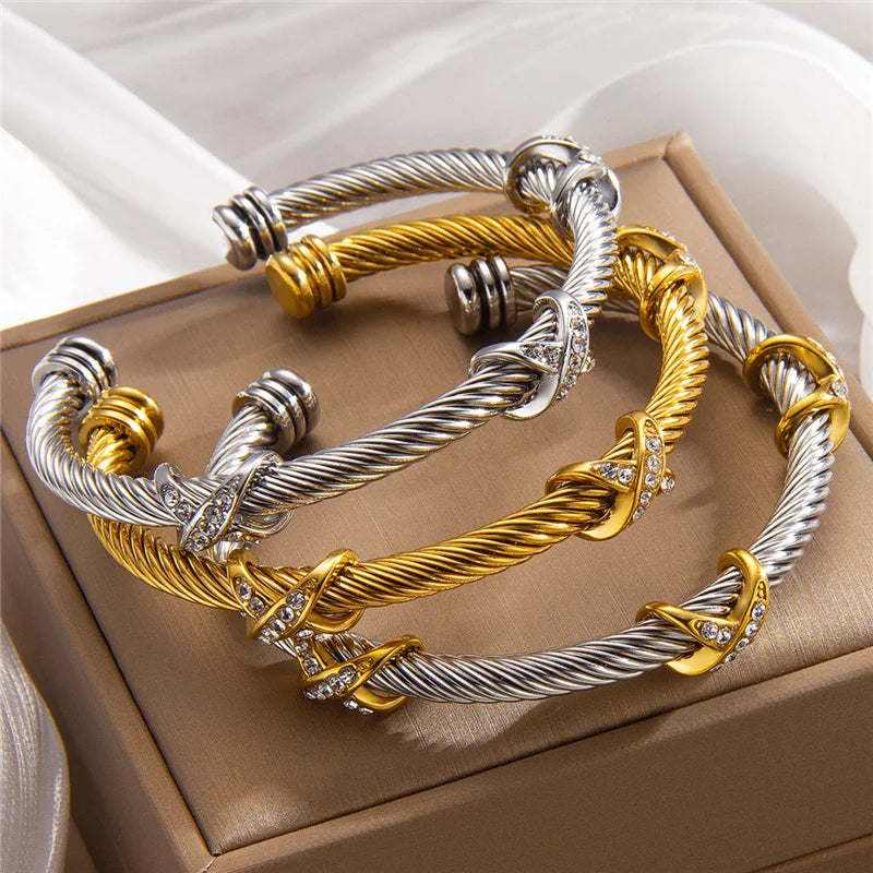 RIVIERA CRYSTAL CABLE BRACELET