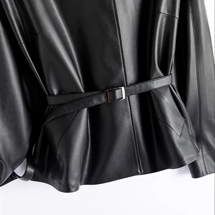 MILANO BELTED LEATHER JACKET