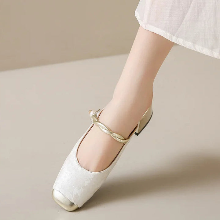 ISADORA PEARL STRAP MULES