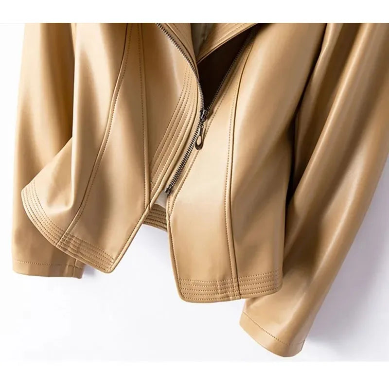 MERLOT LUXE LEATHER JACKET