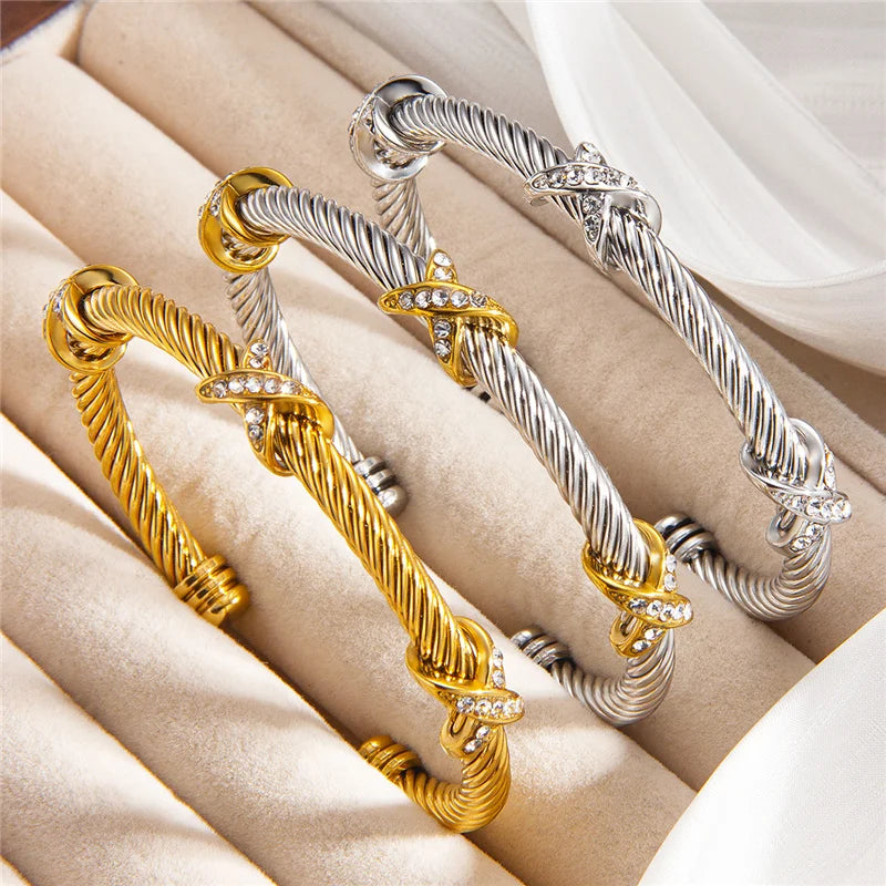 RIVIERA CRYSTAL CABLE BRACELET