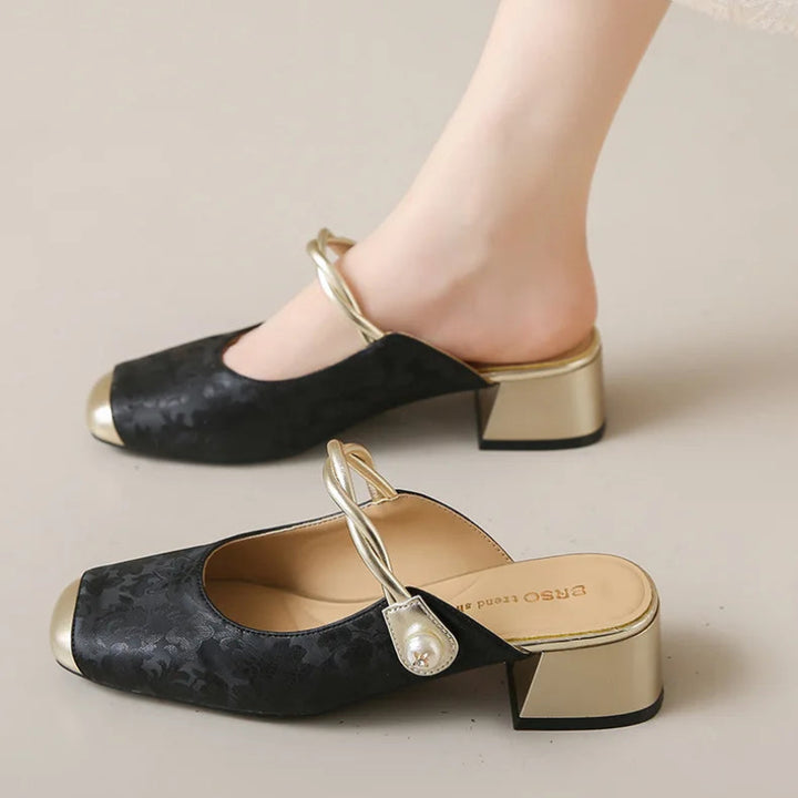 ISADORA PEARL STRAP MULES