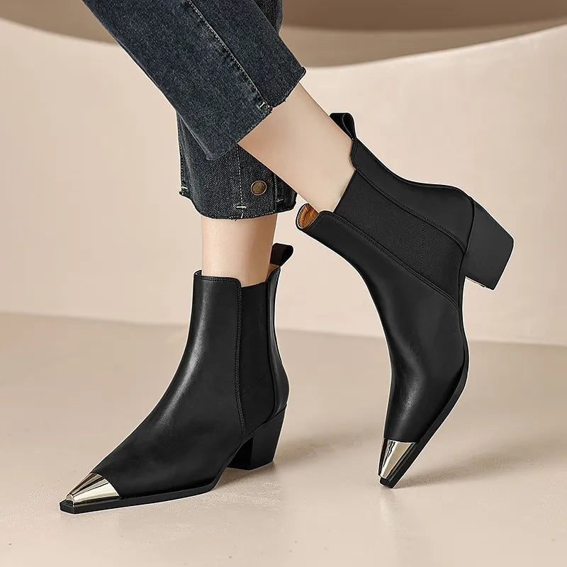 ZOYA STILETTO LEATHER BOOTS