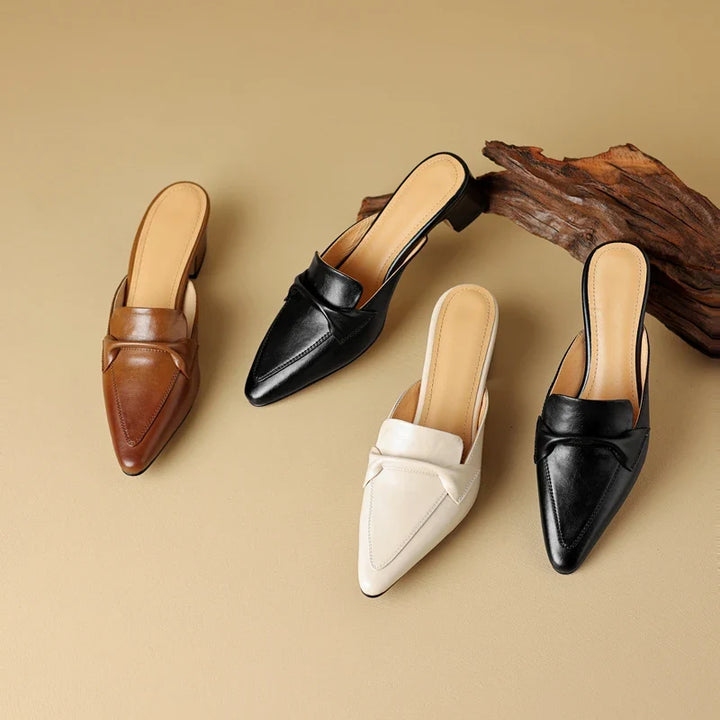 RIVIERA CLASSIC LEATHER MULES