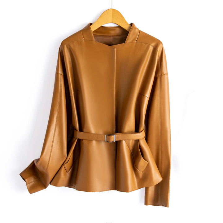 MILANO BELTED LEATHER JACKET