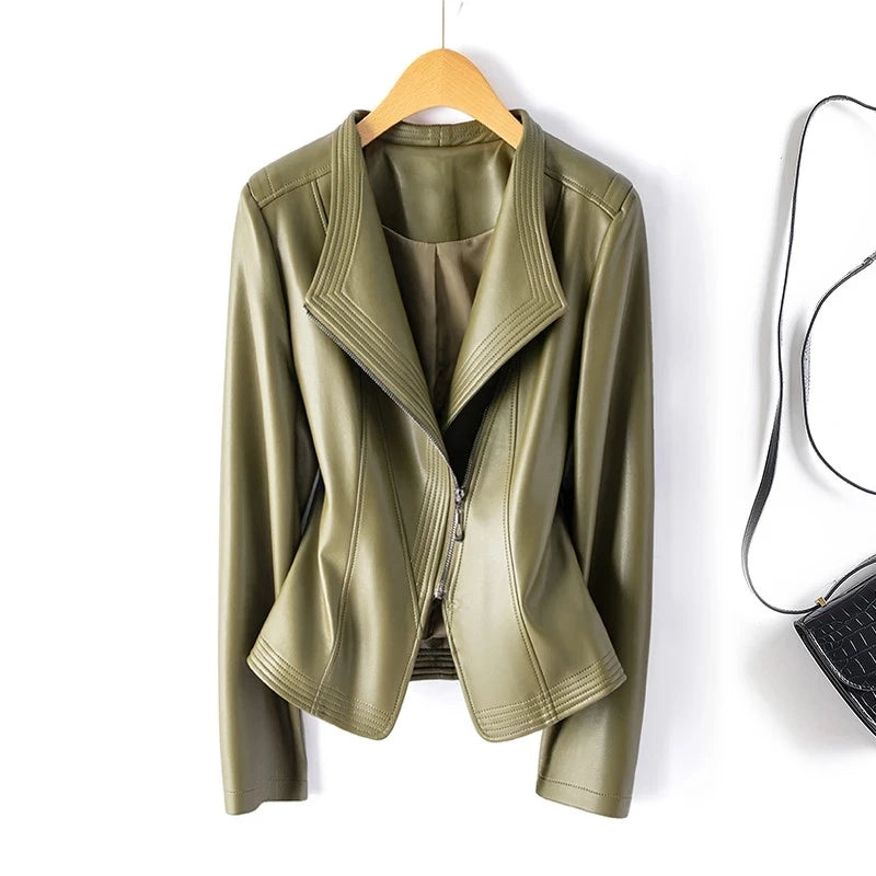 MERLOT LUXE LEATHER JACKET