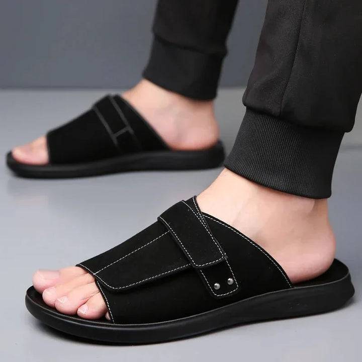 HOMESTEAD SUEDE SLIDES