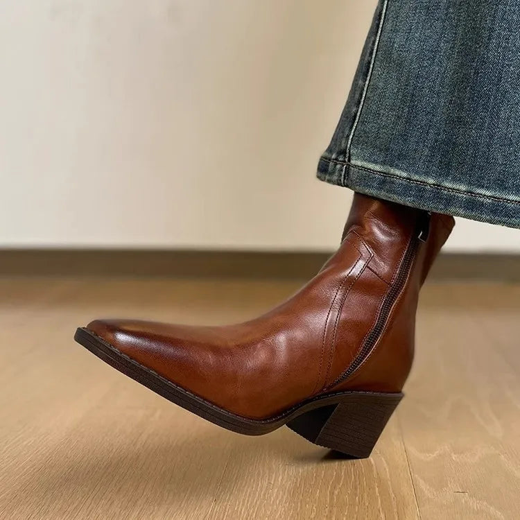 SCARLET ANKLE BOOTS