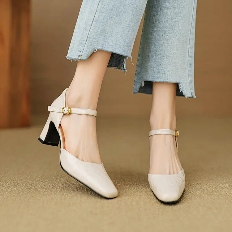 CLARETTE MARY LEATHER HEELS