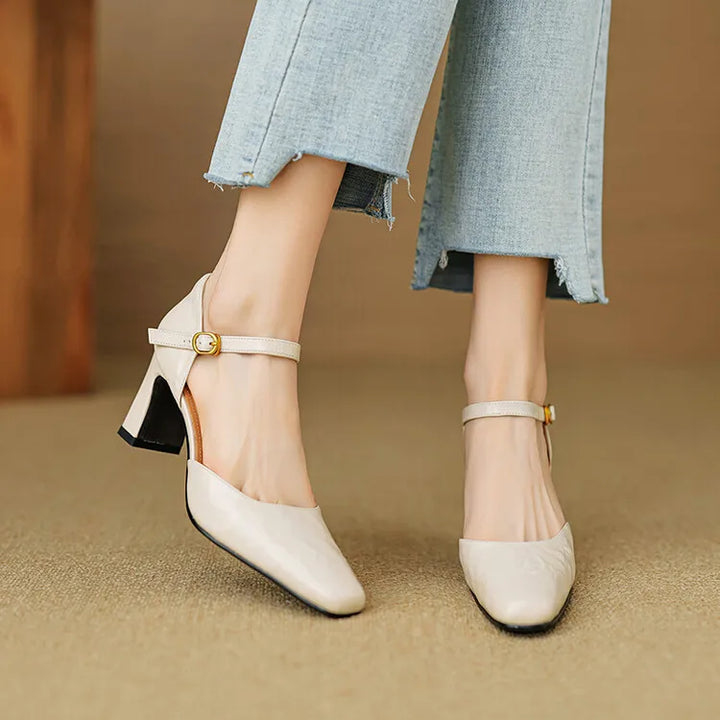 CLARETTE MARY LEATHER HEELS