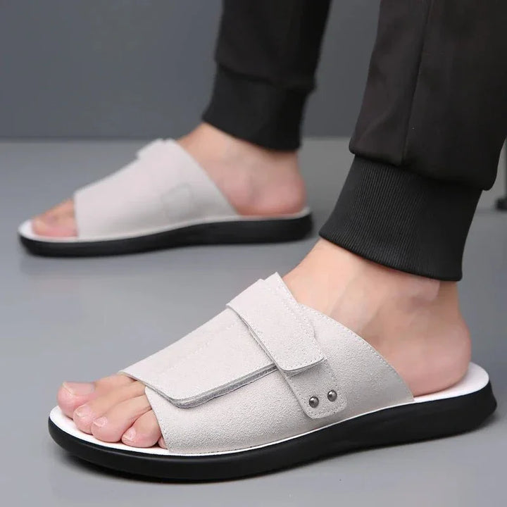HOMESTEAD SUEDE SLIDES
