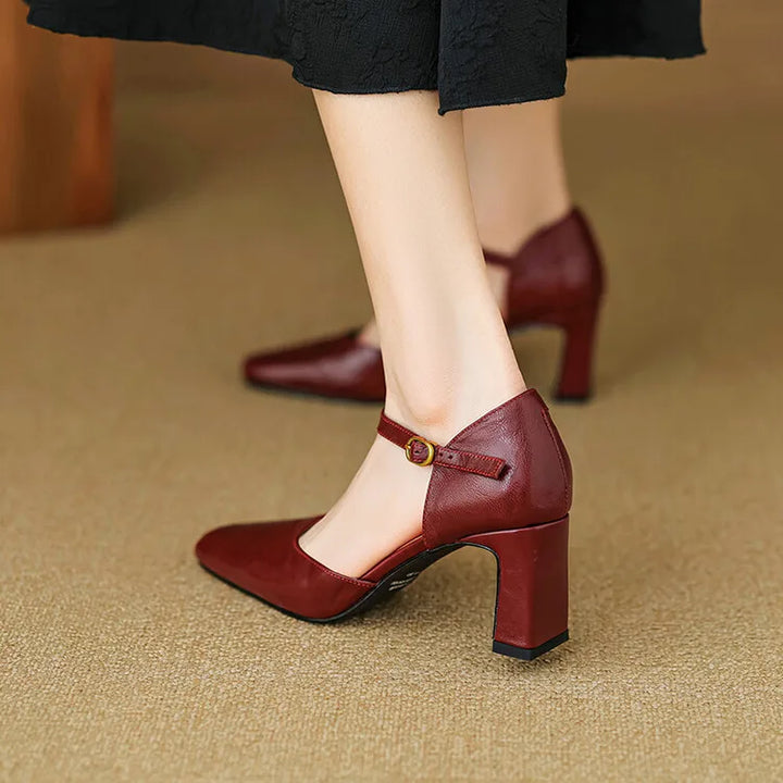 CLARETTE MARY LEATHER HEELS