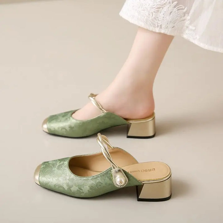 ISADORA PEARL STRAP MULES