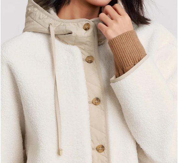 FAUX SHEARLING LAMB FUR JACKET