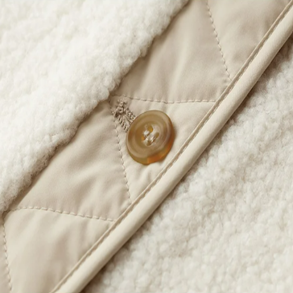 FAUX SHEARLING LAMB FUR JACKET