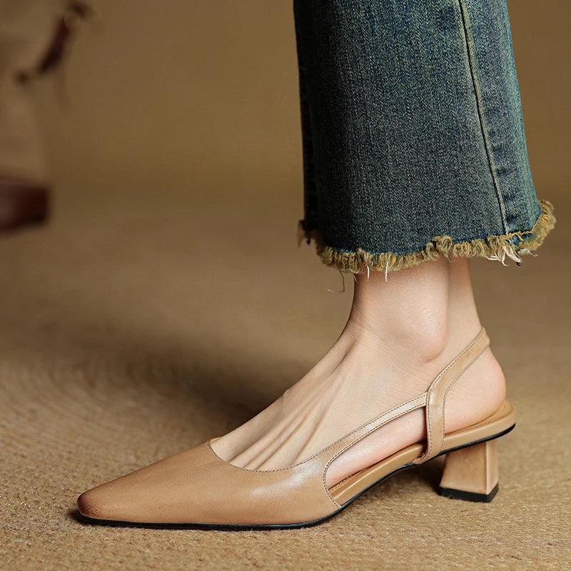 LOREN GENUINE LEATHER HEELS