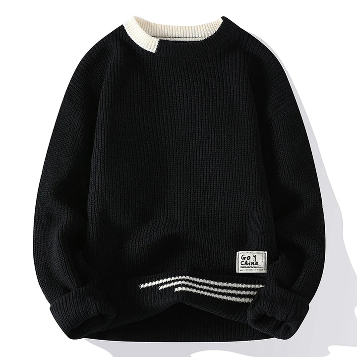 IVORY RIDGE KNIT SWEATER