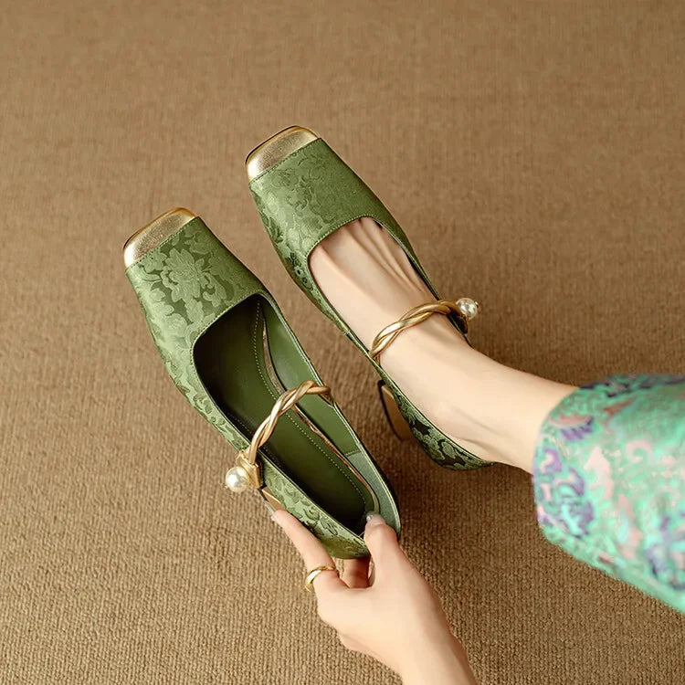 RIMINI PEARL STRAP HEELS