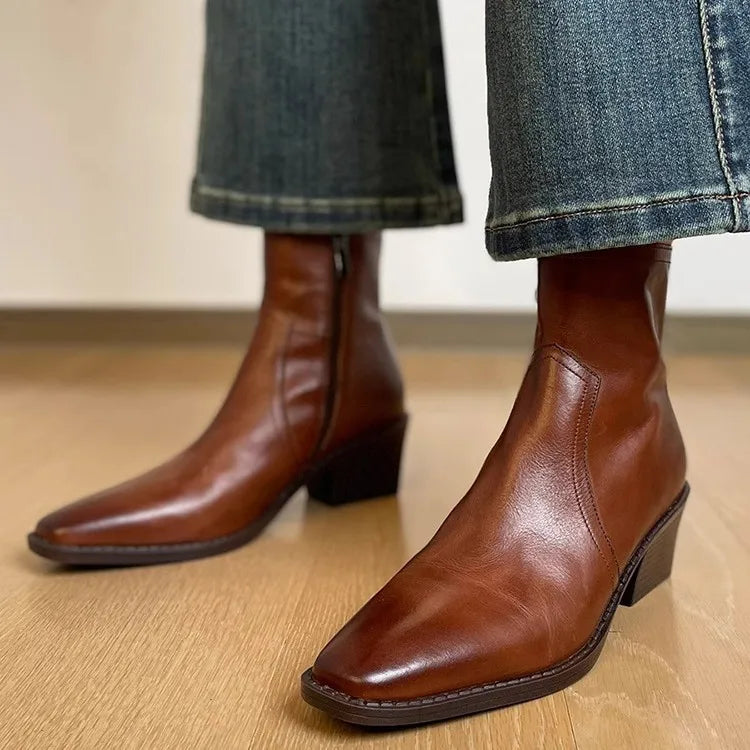 SCARLET ANKLE BOOTS