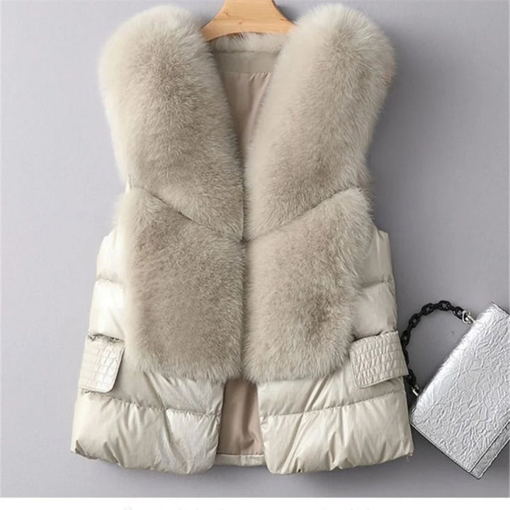 LUMIERE FUR TRIM VEST