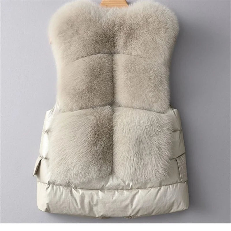 LUMIERE FUR TRIM VEST