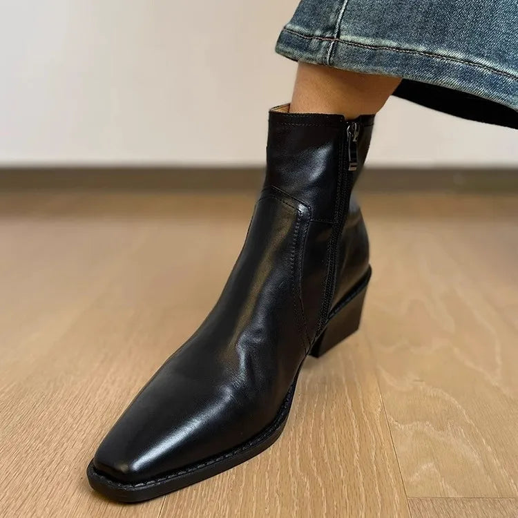 SCARLET ANKLE BOOTS
