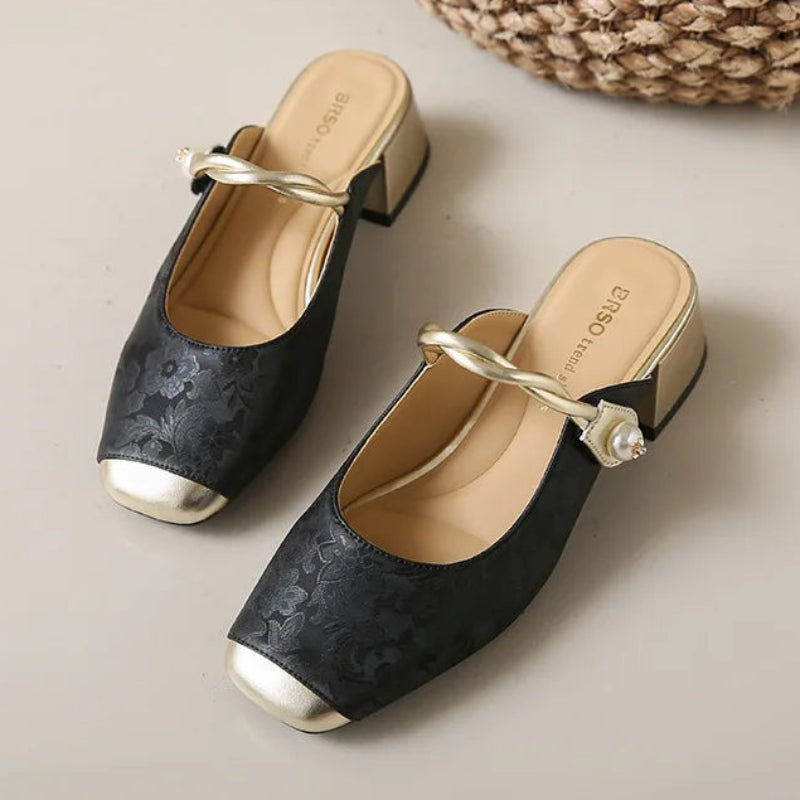 ISADORA PEARL STRAP MULES