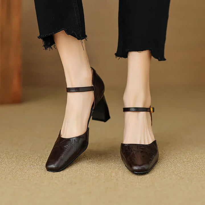CLARETTE MARY LEATHER HEELS