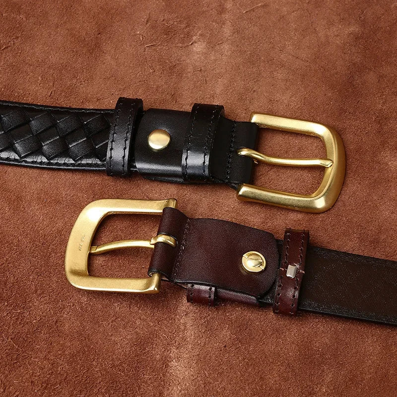 ASHMORE WOVEN LEATHER BELT