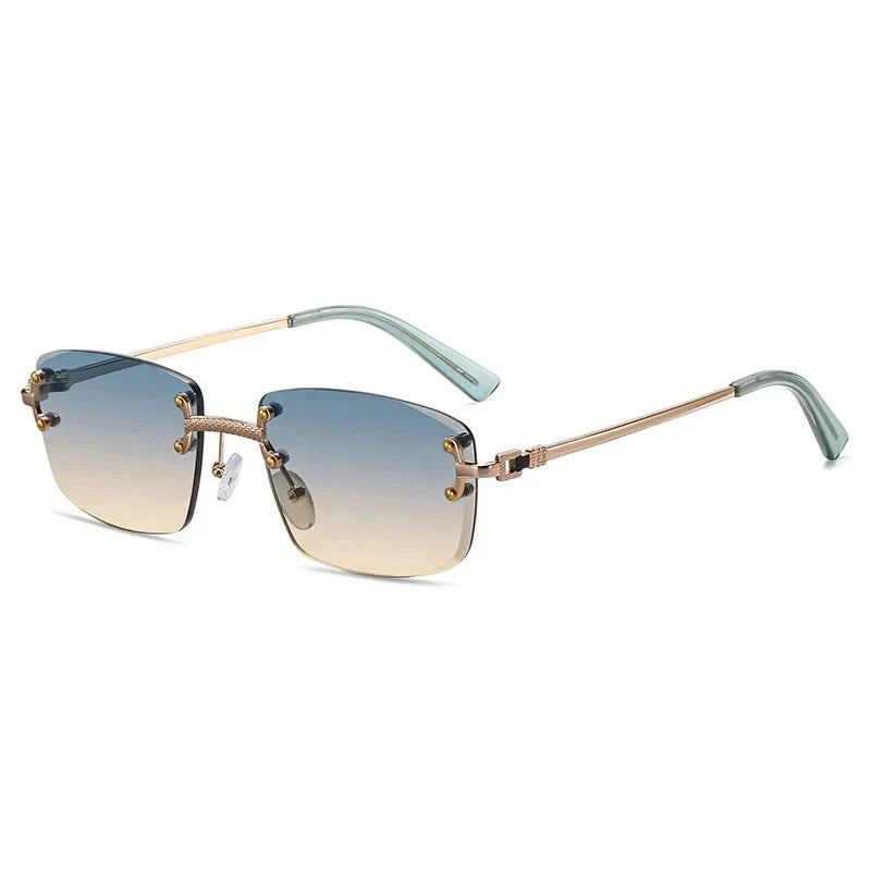 SKY RIMLESS RECTANGULAR SUNGLASSES
